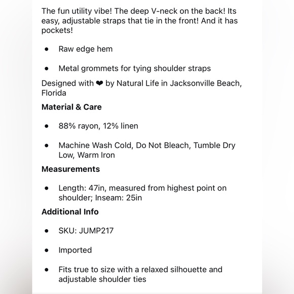 NATURAL LIFE - Carly Jumpsuit in Navy - Picture 7 of 7